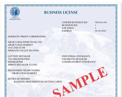 washington state business license look up.